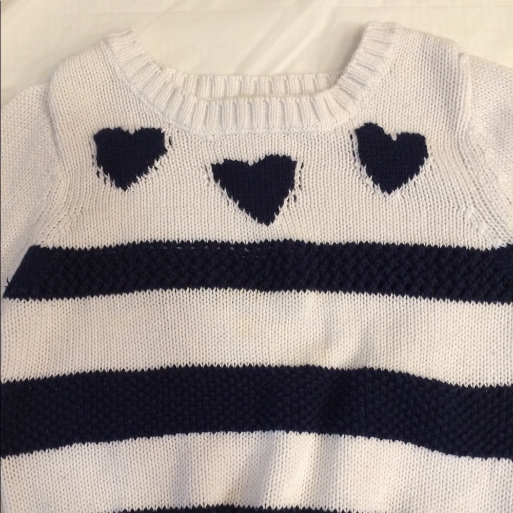 Arizona Jeans 5Y Heart Sweater Navy White